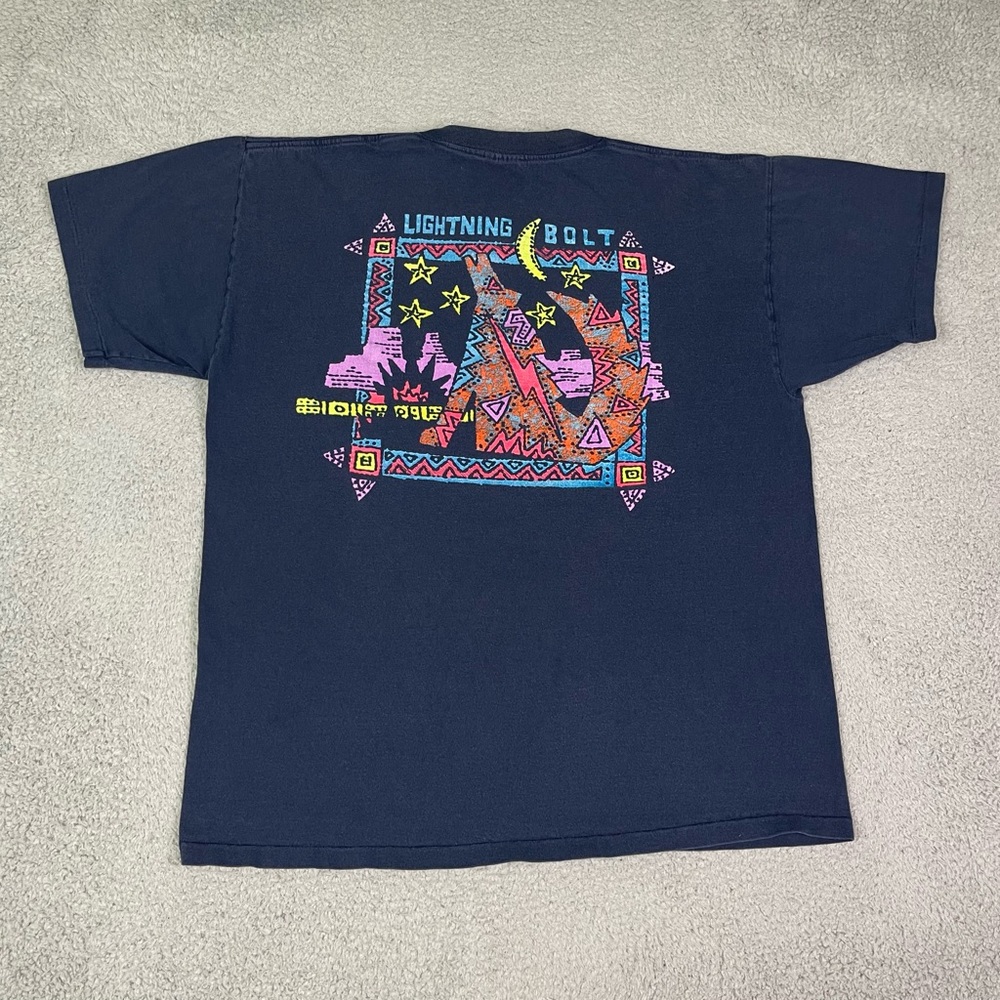 Vintage 90s lightning‎ bolt surfing T-shirt - Picture 4 of 4